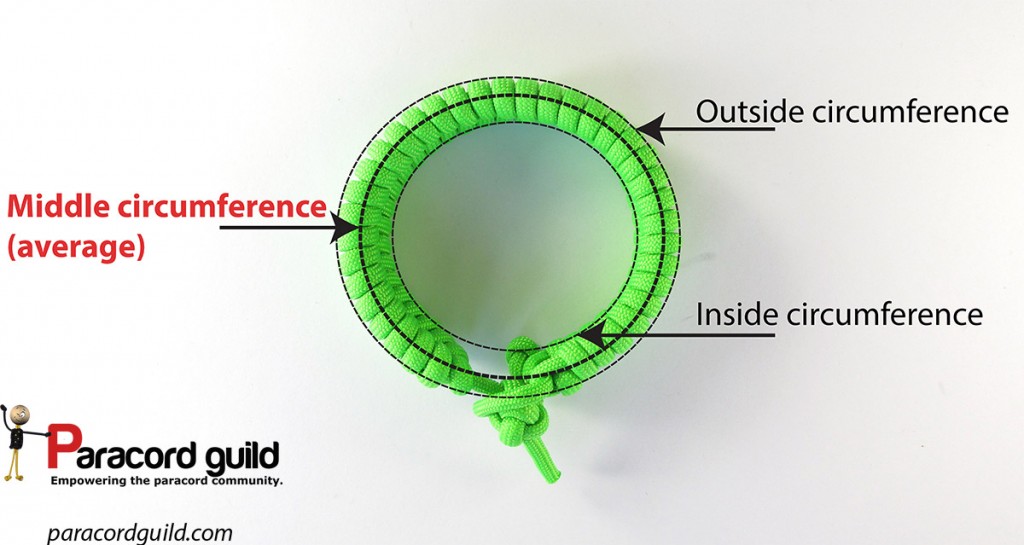 paracord bracelet sizes