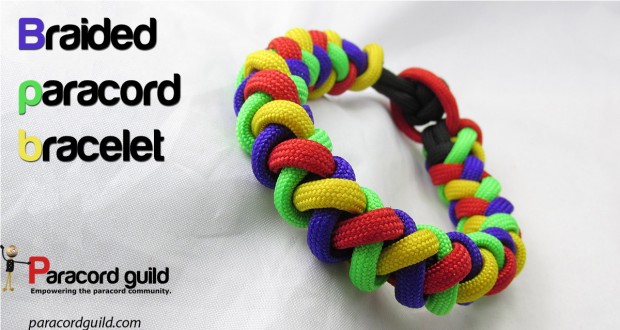 How to Make a 4 Strand Round Braid Paracord Bracelet Tutorial DIY - YouTube