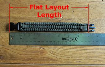 paracord bracelet length